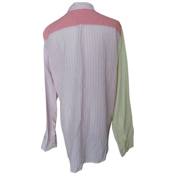 Xirena Beau Soleil Button Down Shirt Pink Yellow Size L - Picture 12 of 14